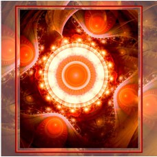 FRACTAL ART DESIGN GREETING CARD Emerging Mandala